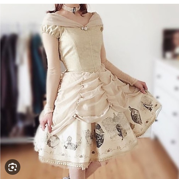 Secret Honey Disney Belle Yellow dress Dance Beauty and the Beast Cosplay Tagged - Picture 12 of 14